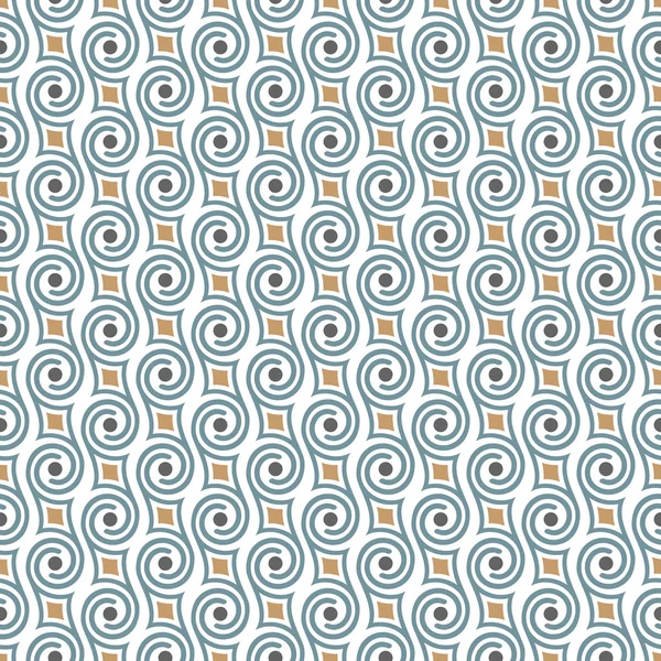 Seamless retro pattern with swirls — Stock Vector