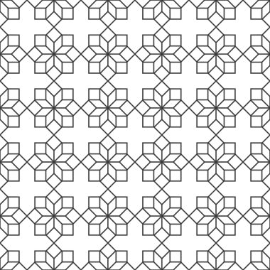 Geometrik çiçekli narin Seamless Modeli 