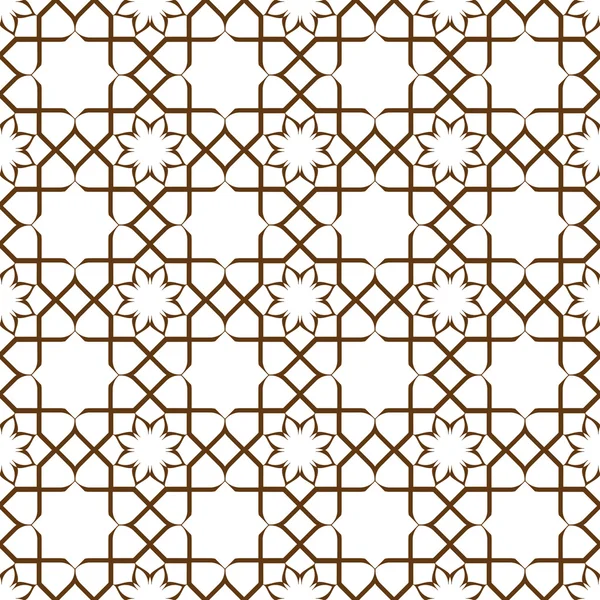 Patrón de flor estilizada sin costura geométrica — Vector de stock