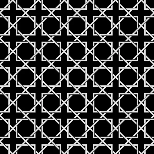Schwarz-weißes geometrisches nahtloses Muster — Stockvektor