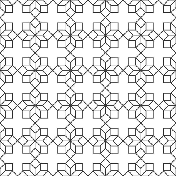 Delicado patrón sin costuras con flores geométricas — Archivo Imágenes Vectoriales