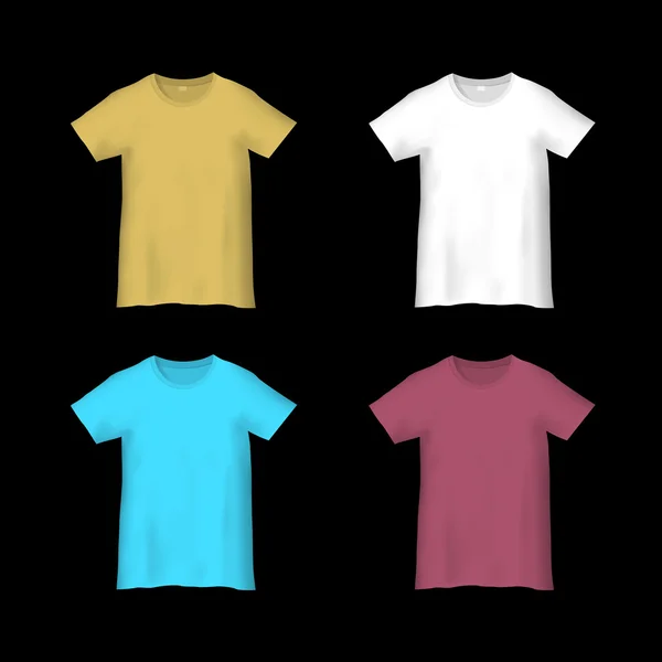 T-shirts coloridas modelos — Vetor de Stock