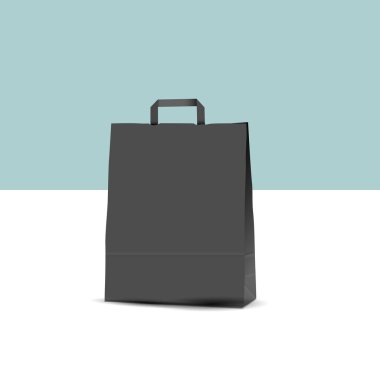 siyah alışveriş kağıt çanta