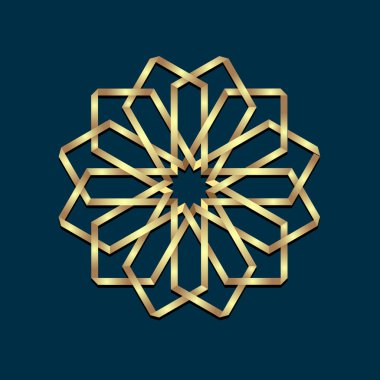 Altın origami yuvarlak süsleme