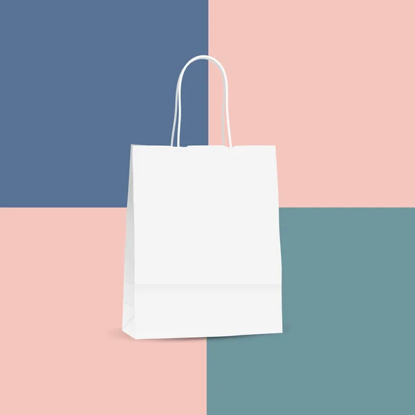 White shopping paper bag — Stock Vector