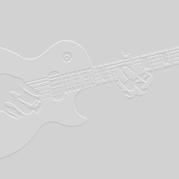 3 D creatieve silhouet van gitarist — Stockvector