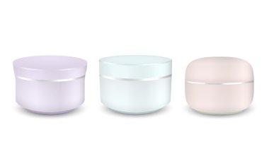 Beyaz mockup yuvarlak krem ambalaj