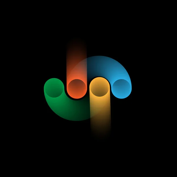 Abstracte vorm logo — Stockvector