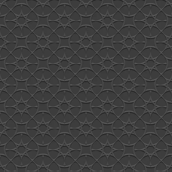 3D Black Seamless Pattern — Stock Vector