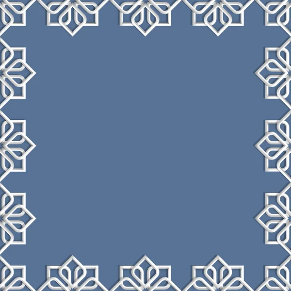 Анотація 3D Ісламська рамка — стоковий вектор