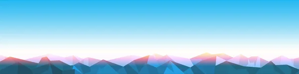 Horizontales Panorama stilisierter Berge — Stockvektor