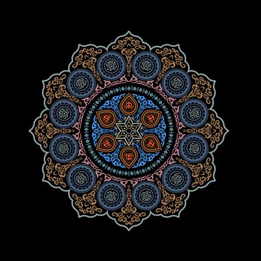 Etnik dikişsiz Mandala deseni  