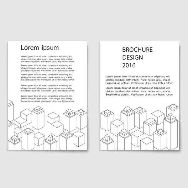 Modelos de capa de brochura minimalista — Vetor de Stock