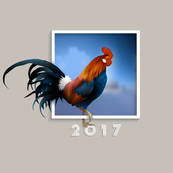 Κόκορας - σύμβολο του 2017 — Διανυσματικό Αρχείο