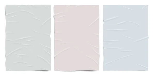 Vacía Mal Pegado Textura Papel Colores Pastel Hojas Papel Efecto — Vector de stock