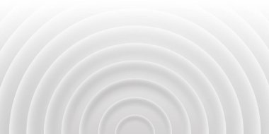 Gölgeli dairelerin gri soyut arka planı, materyal 3D tarzı. Yazdırma şablonu, broşür, ağ, kapak için geometrik vektör dokusu 