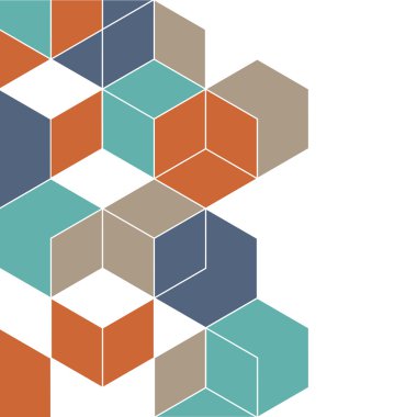 Küpler ile soyut arkaplan