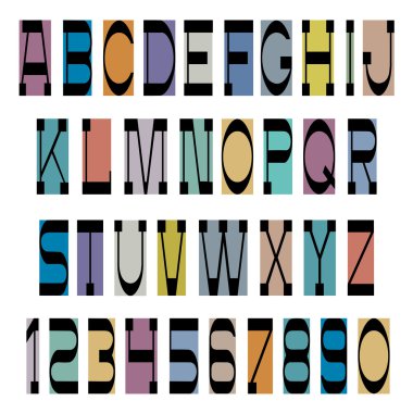 renkli Kaide üzerine siyah yazı tipi