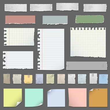 çeşitli notlar kağıt toplama