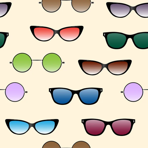 Seamless mönster med solglasögon — Stock vektor