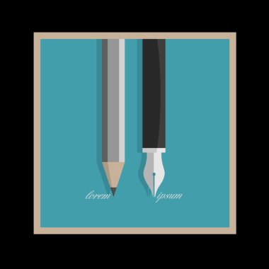 Stilize kalem ve yazma kalemi