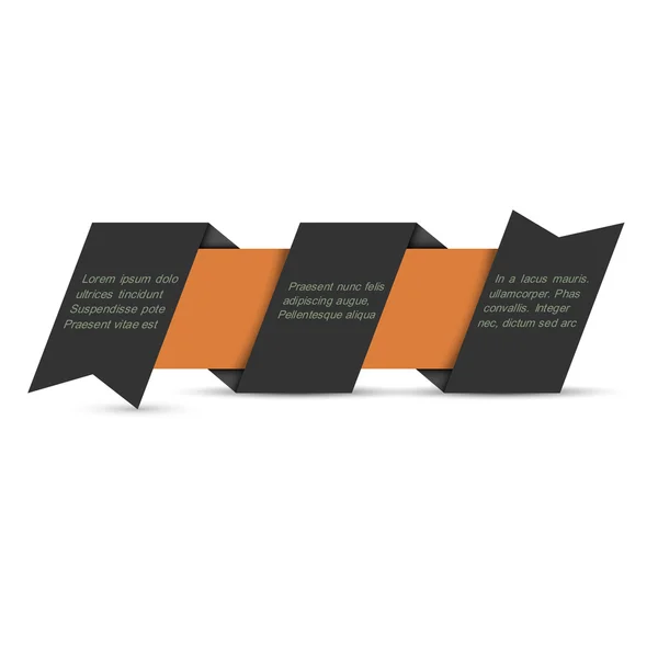 Origami papirbanner – stockvektor