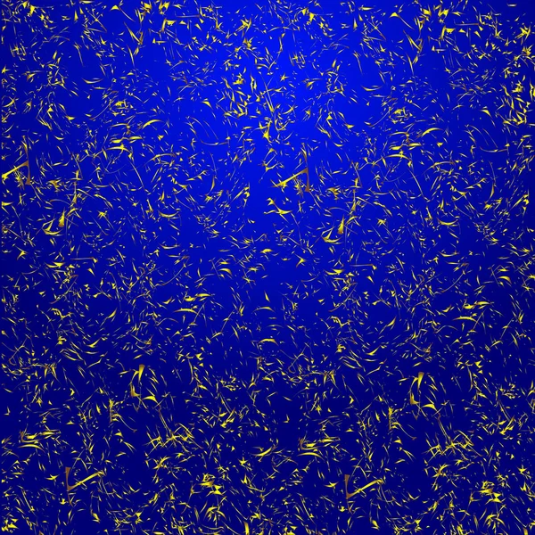 Fond bleu avec des pièces dorées — Image vectorielle