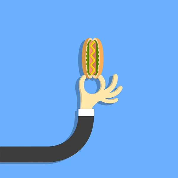 Hot dog dans le style de dessin animé — Image vectorielle