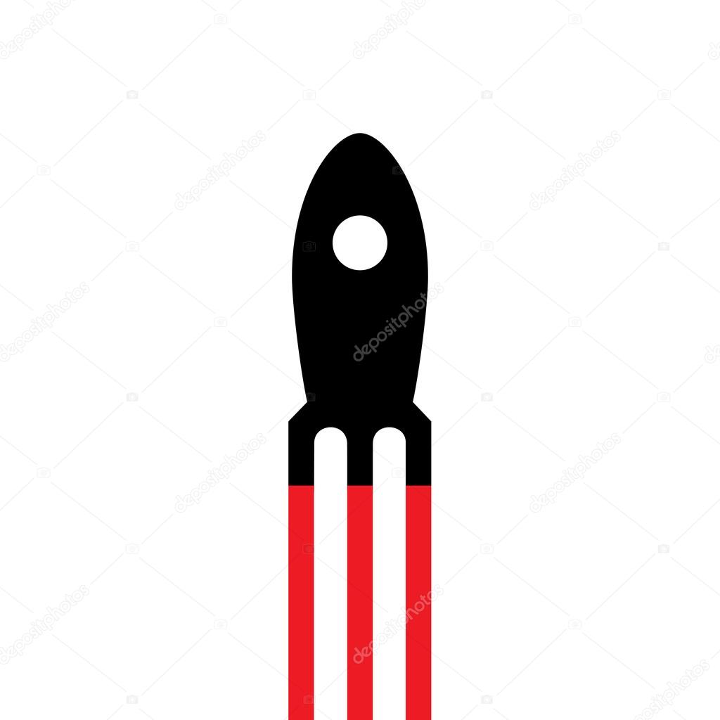 Simple rocket icon