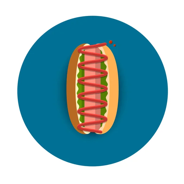 Icône stylisée de hot dog — Image vectorielle
