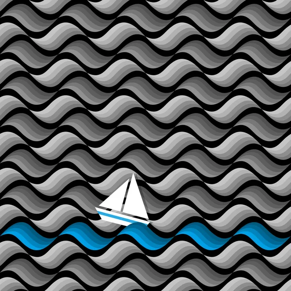 Modèle sans couture des vagues — Image vectorielle