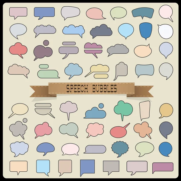 Set of color speech bubbles — Stock Vector