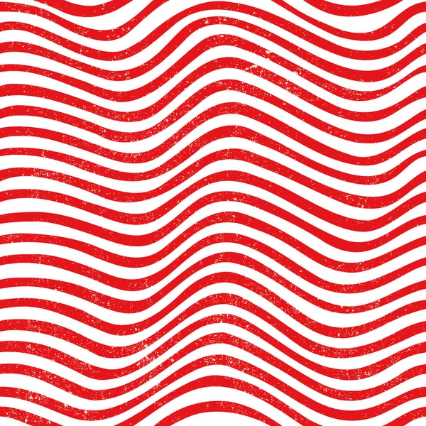 Seamless Red Pattern Horizontal Wave Vector Illustration — Stock Vector