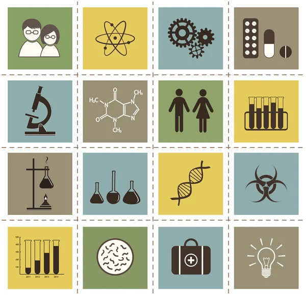 Science icons — Stock Vector