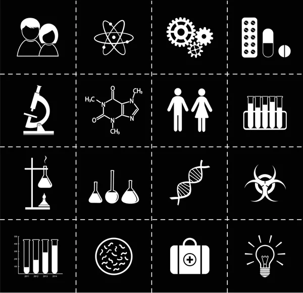 Conjunto de iconos de Ciencia — Vector de stock