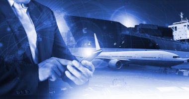 profesyonel çalışan adam hava kargo, kargo lojistik ve ind