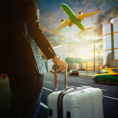 Kara Taşımacılığı ile sun set kentsel sahne kullanımı şehir hayatı backgr için