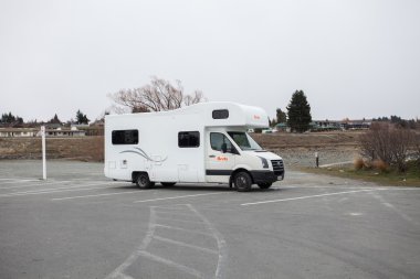Lake Tekapo Yeni Zelanda-Eylül 1: içinde otopark Britz sahipleri kamp aracına 