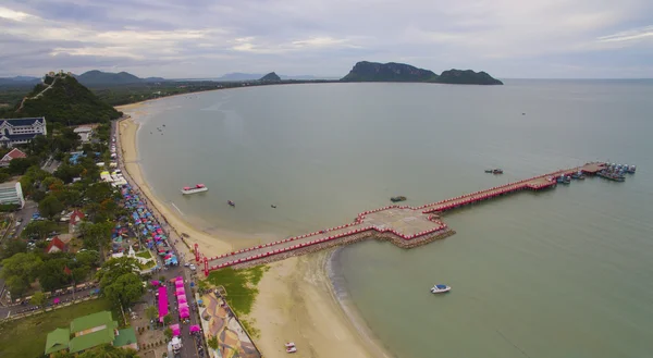 Vue aérienne du port de prachaupkhirikan au sud de la Thaïlande — Photo