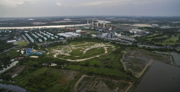 Aerial view of electric power genarator plant in thailand — Stock Photo, Image