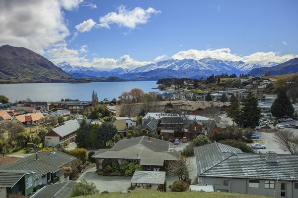 Wanaka πόλη Νέα Ζηλανδία-Σεπτέμβριος 5:wanaka είναι ένα σκι και το καλοκαίρι r — Φωτογραφία Αρχείου