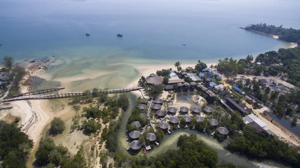 Aerial view of payam island sea beach in ranong province andaman — Stock Photo, Image