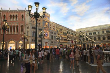 Cotai yürüyüş macau Çin Ağustos 22 ziyaretçi şerit ve zevk
