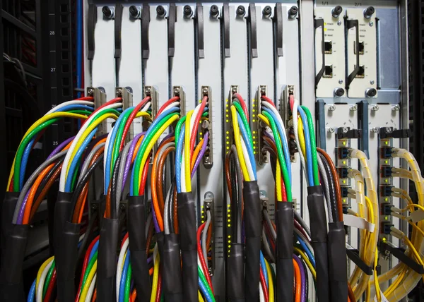 Arrangement stack of colorful electronic cable wire socket hub i