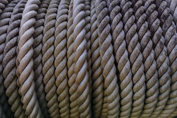 Close up high depth of rough rope texture use for industrial obj — Stock Photo, Image