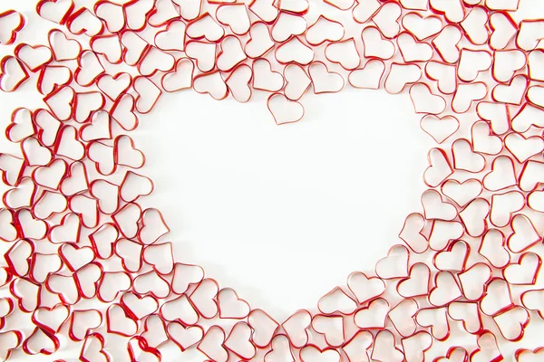 Red heart shape object on white space — Stock Photo, Image