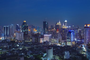 Güzel aydınlatma ile bangkok Tayland kalbinde City scape