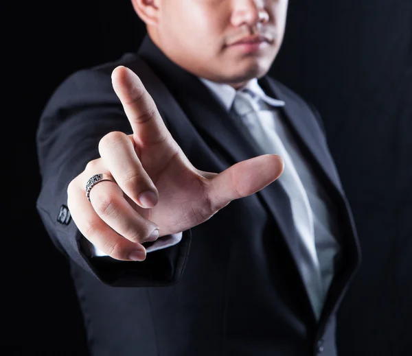 Hand and finger of business man use for business conceptual them — Stock Photo, Image