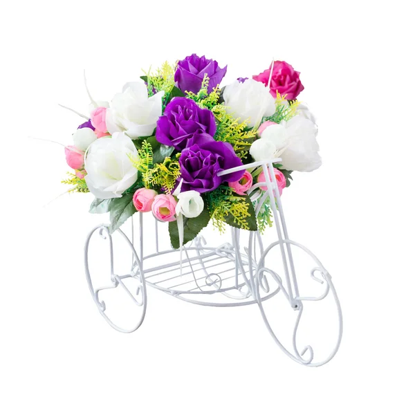 Bouquet flower and hand made bicycle form use for multipurpose — Stock Photo, Image
