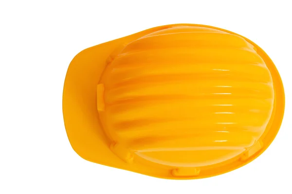 Vue de dessus de la sécurité, casque de protection de construction isolé whit — Photo